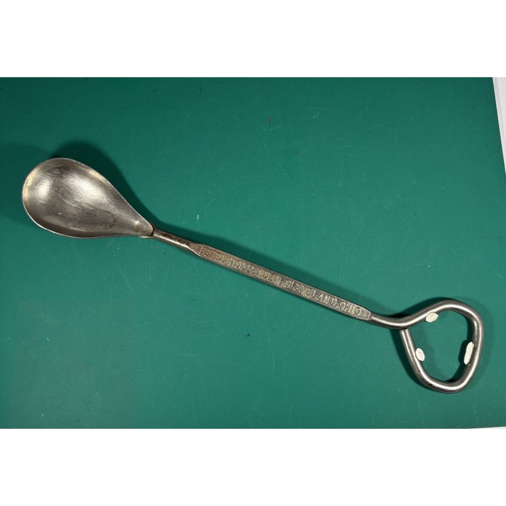 Hotel Hollenden Cleveland Ohio Bottle Spoon Opener Combo Antique Vintage